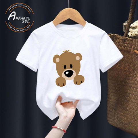 White Bear Printed Short-Sleeves T.Shirt