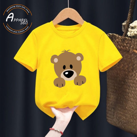 Yellow Bear Printed Short-Sleeves T.Shirt