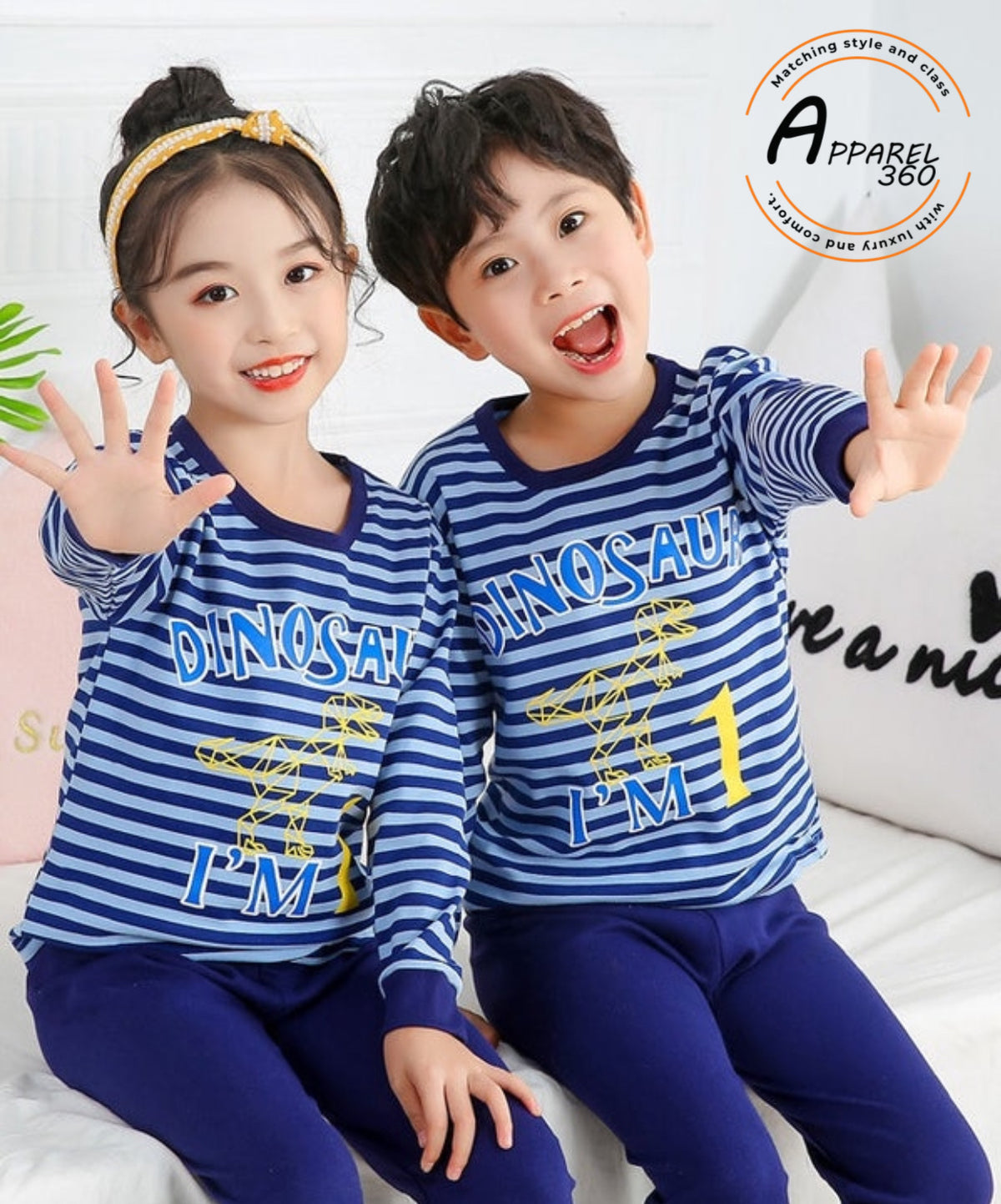 Dinasaur blue Lining Kids wear