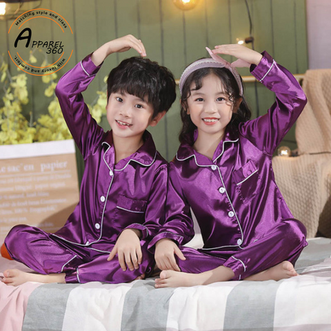 Purple Kids Silk Pajamas Set  1 review