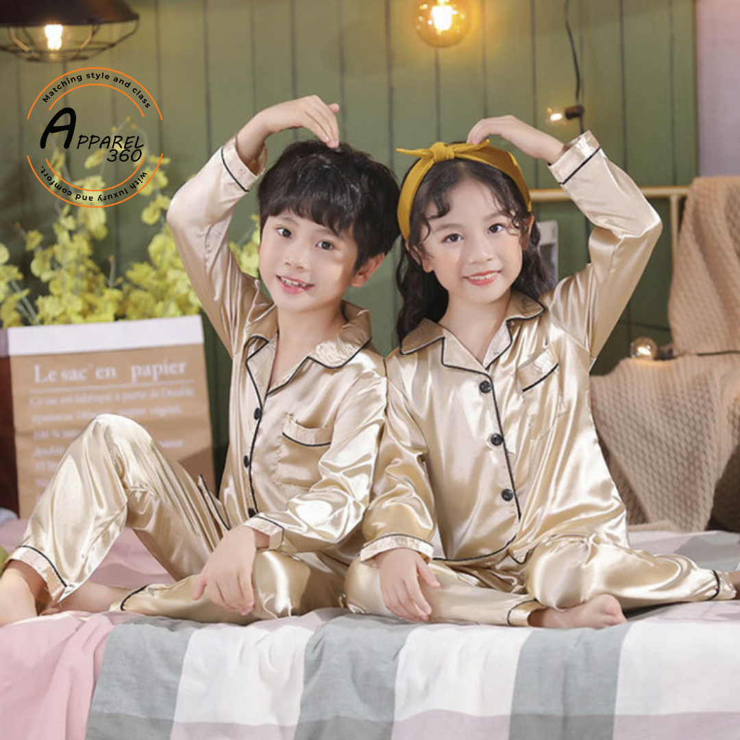 Gold Kids Silk Pajamas Set  1 review