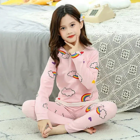 Pink Rainbow Kids Nightsuit