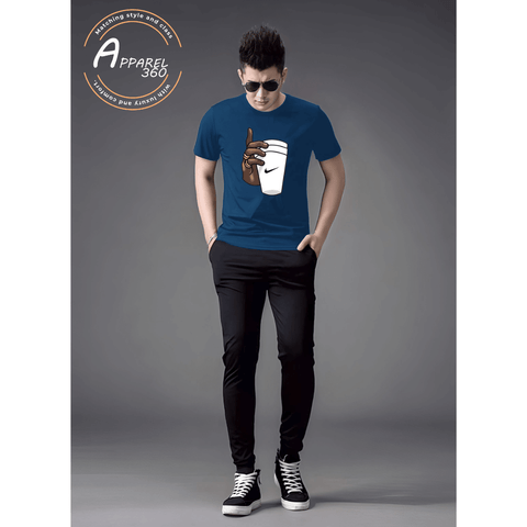 Nike Cup Printed T.Shirt & Trouser (Tracksuit) Navy Blue