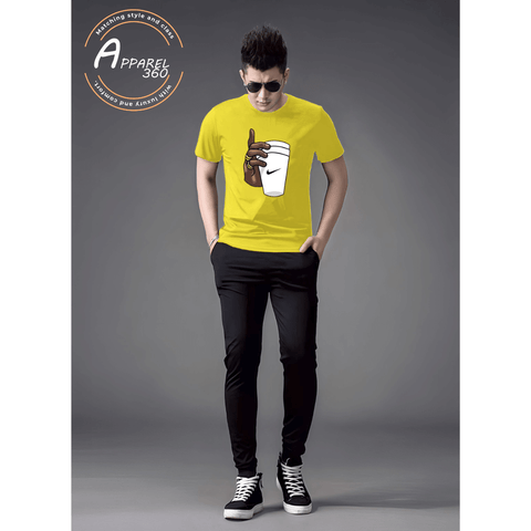 Nike Cup Printed T.Shirt & Trouser (Tracksuit) Yellow