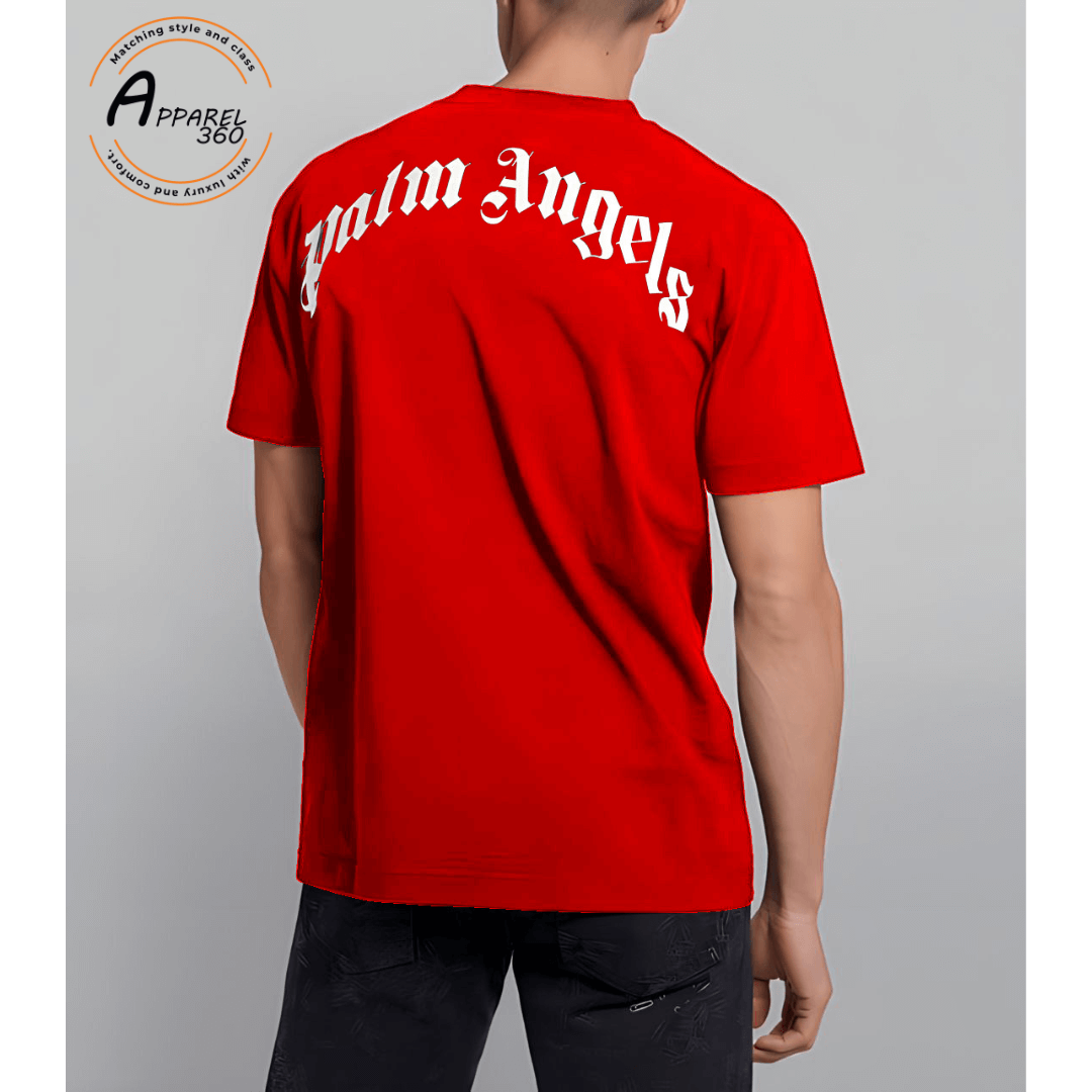 Palm Angels Half Sleeves T-Shirts In Red