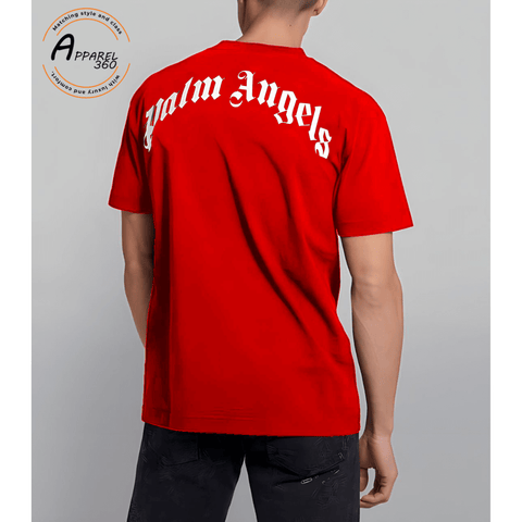 Palm Angels Half Sleeves T-Shirts In Red